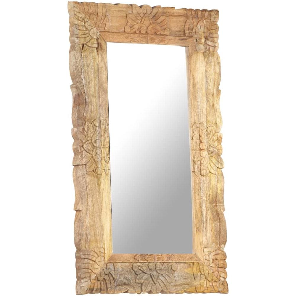Specchio 80x50 Cm In Legno Massello Di Mango - Foto 8