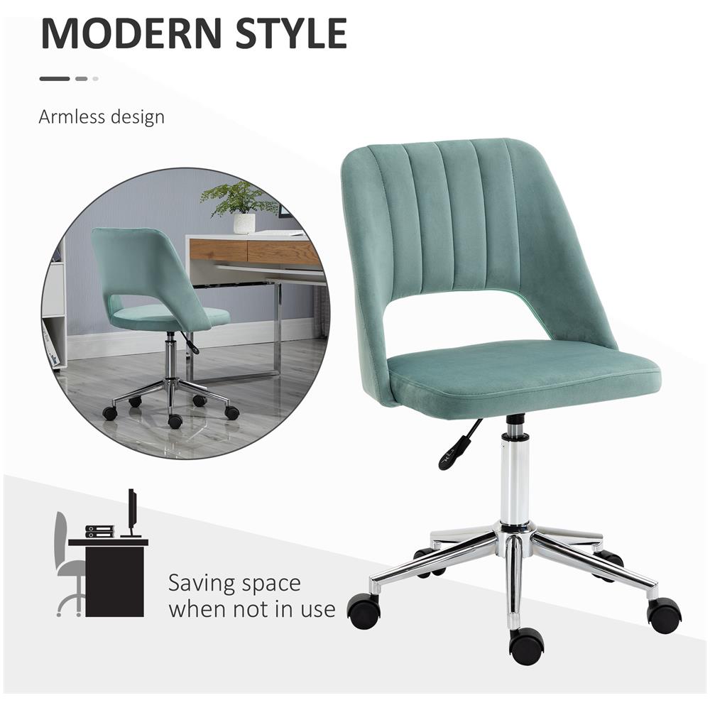 Sedia Da Ufficio Imbottita Ergonomica Girevole E Altezza Regolabile - Verde - Foto 2