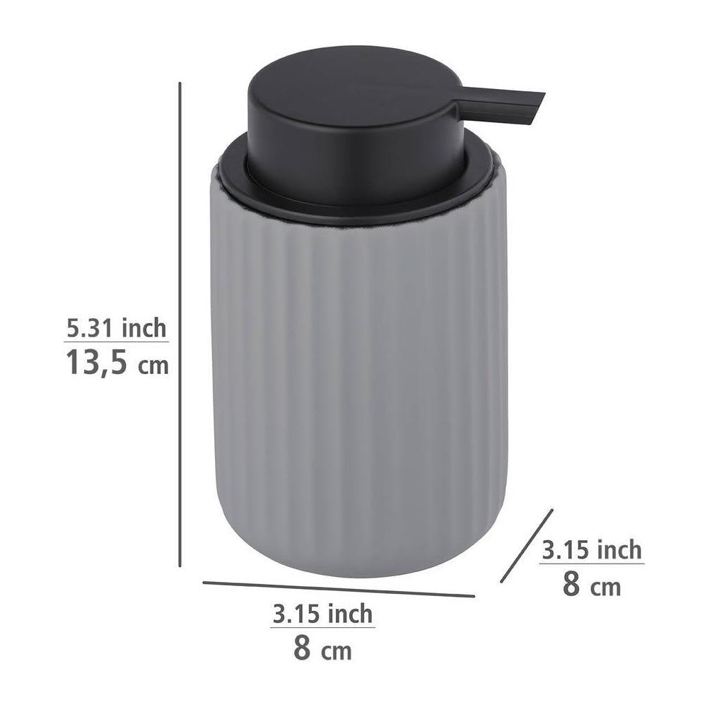 Dispenser Di Sapone Liquido Belluno, Ceramica, Grigio, 500 Ml, Wenko - Foto 2