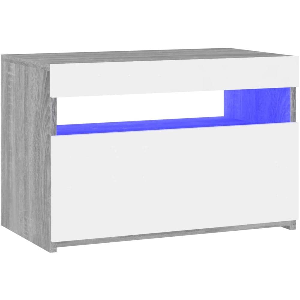 Mobile Porta TV con Luci LED Grigio Sonoma 60x35x40 cm - Foto 1