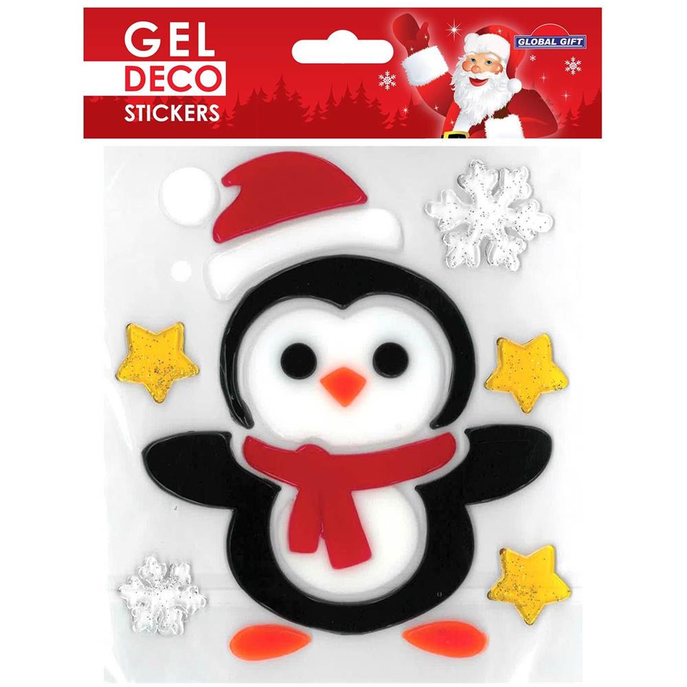 Adesivi In Gel Per Finestre Con Pinguini Di Natale - Foto 1