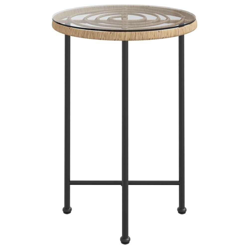 Tavolo Da Pranzo 55 Cm Vetro Temperato E Acciaio - Foto 3