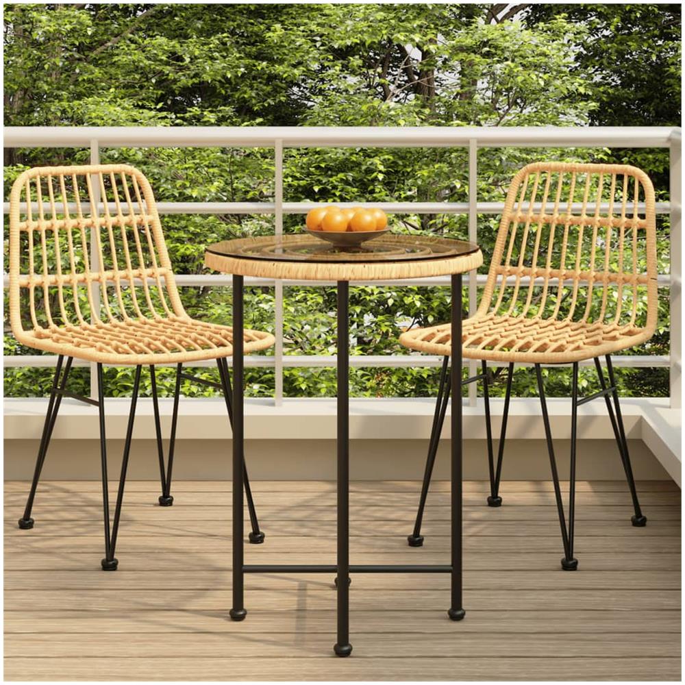 Tavolo Da Pranzo 55 Cm Vetro Temperato E Acciaio - Foto 1