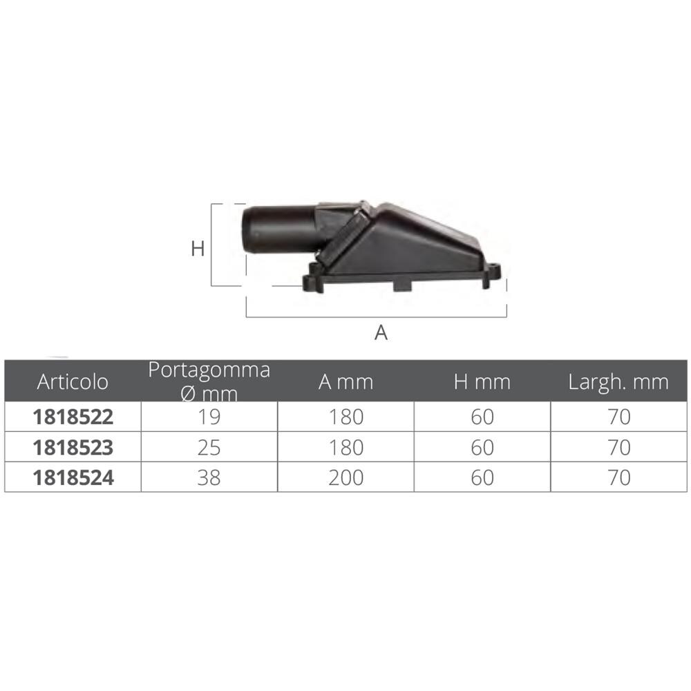 Succhiarola In Plastica Con Valvola Di Non Ritorno, Che Impedisce Il Riflusso Dellacqua Nella Sentina Quando Si Ferma La Pompa. Portagomma Orientabile Orizzontalmente O Verticalmente. Base Rimuovibile Per La Pulizia. - Foto 2