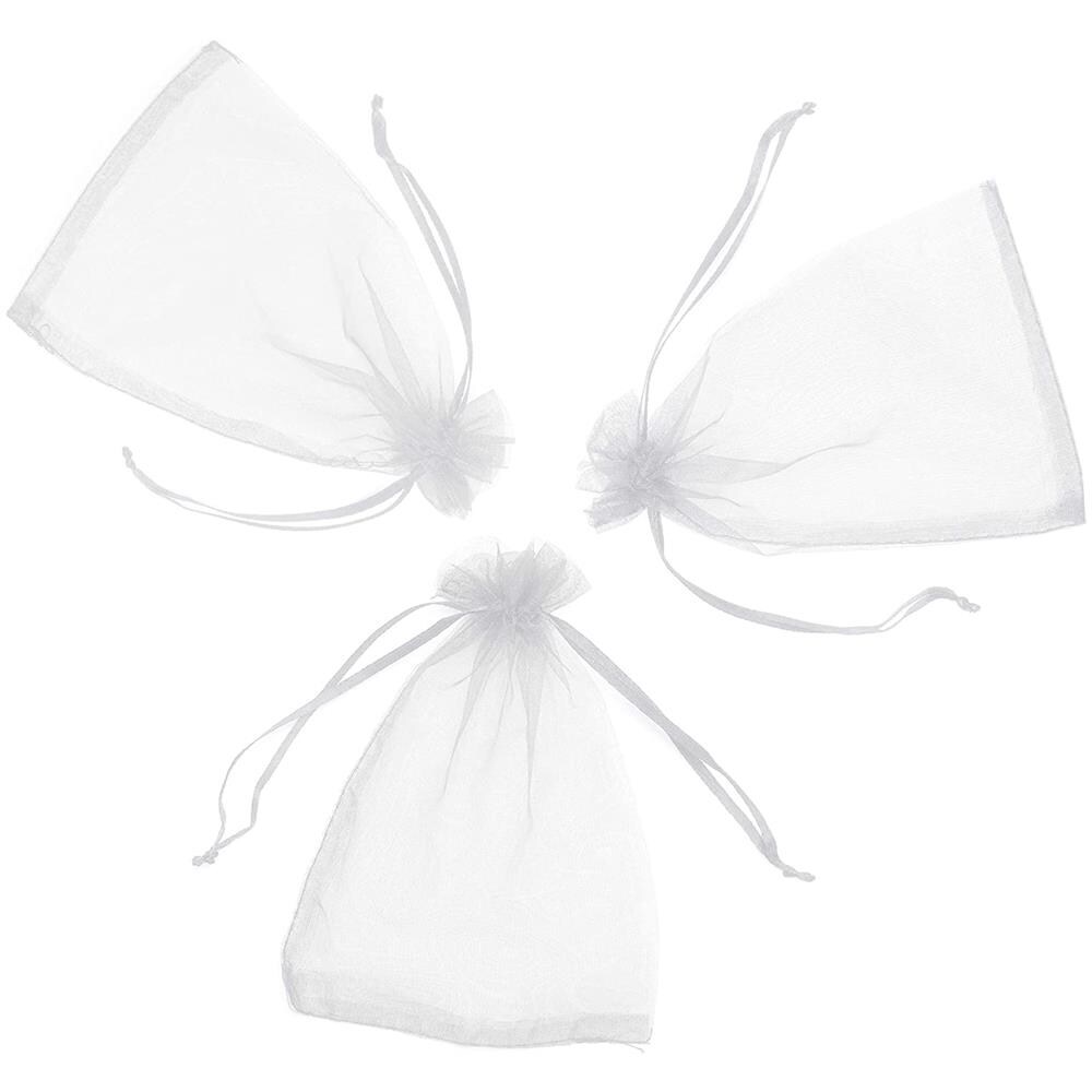 Sacchetti Di Organza 7x9 Cm Conf. Da 50 Pz White - Foto 2