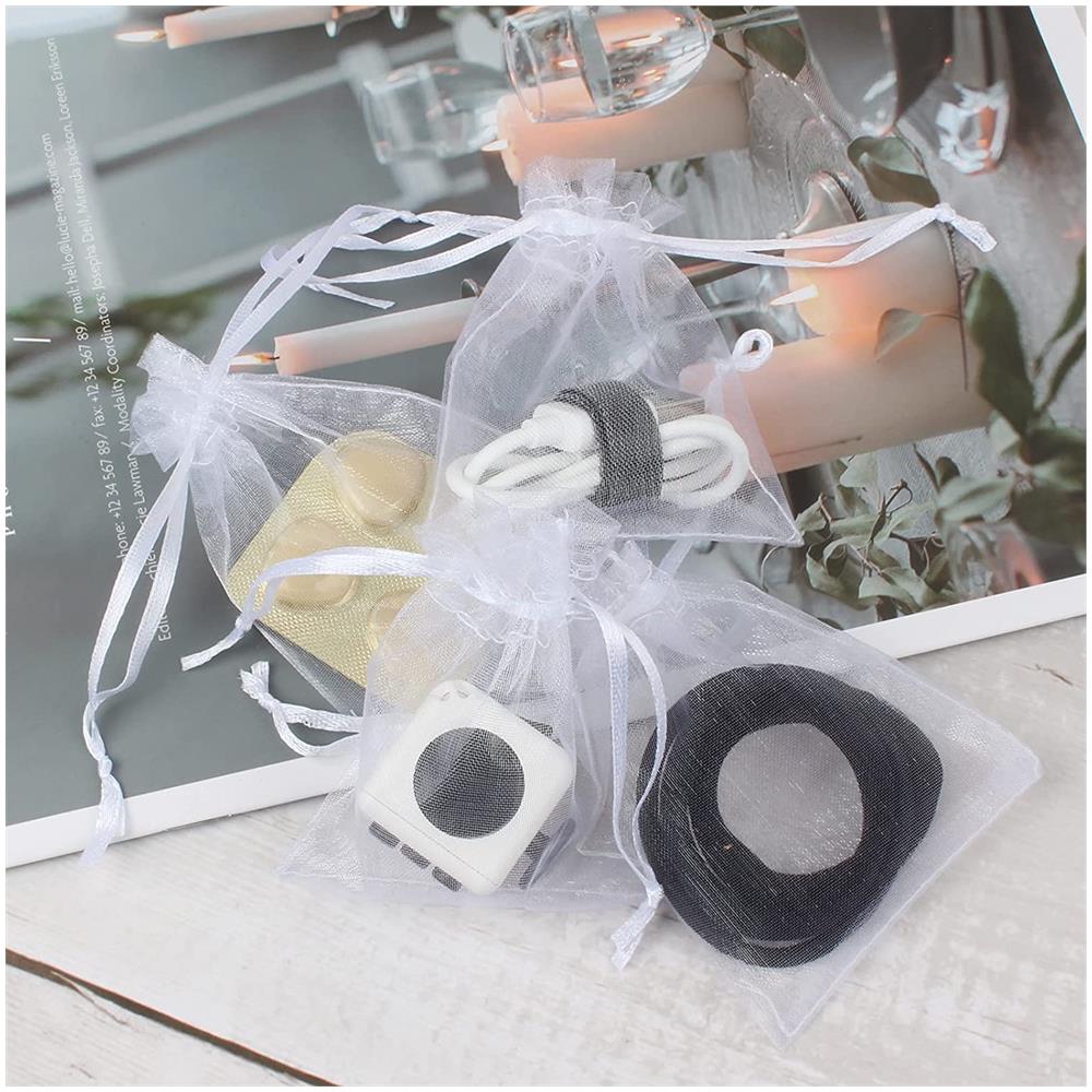 Sacchetti Di Organza 7x9 Cm Conf. Da 50 Pz White - Foto 5