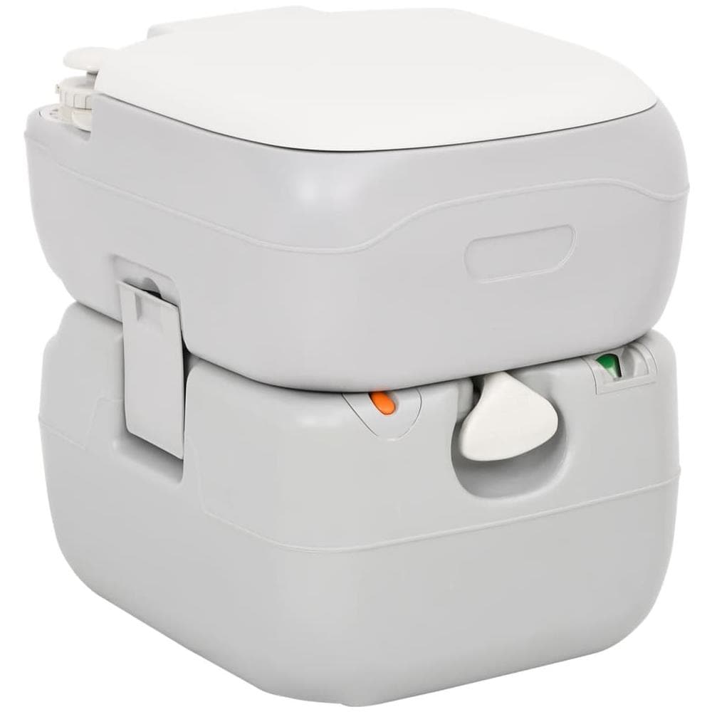 Toilette Da Campeggio Portatile Grigia E Bianca 22+12 L In Hdpe - Foto 1