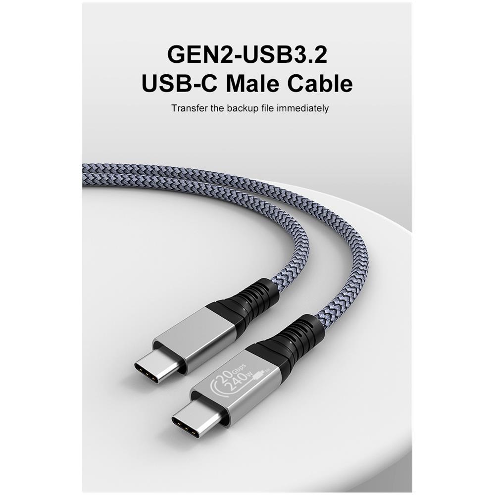 Cavo Usb C 240 W, Cavo Usb 3.2 (20 Gbps) Multicolor 1 M - Foto 6