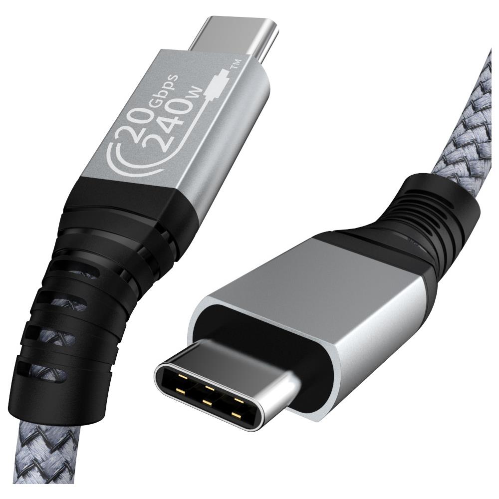 Cavo Usb C 240 W, Cavo Usb 3.2 (20 Gbps) Multicolor 1 M - Foto 1