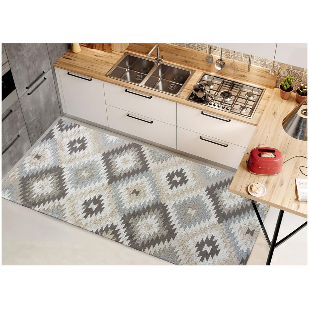 Tappeto Passatoia Cucina Corsia Retro Antiscivolo Disegno Avana Colore Tortora By Suardi 55x280 Tortora - Foto 1