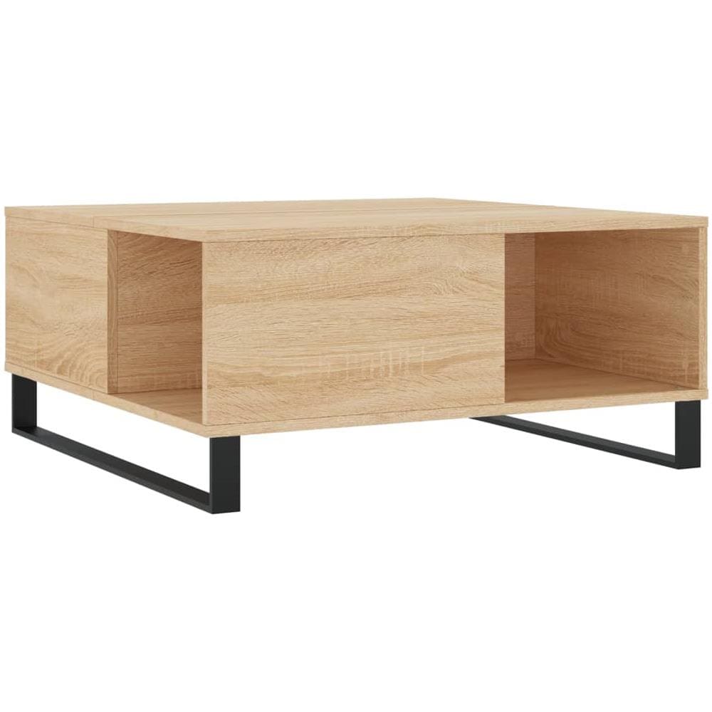 Tavolino Salotto Rovere Sonoma 80x80x36,5 Cm Legno Multistrato - Foto 2