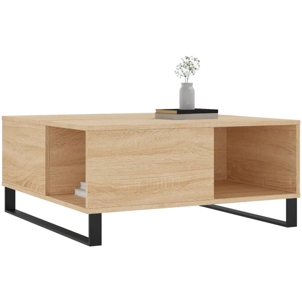 Tavolino Salotto Rovere Sonoma 80x80x36,5 Cm Legno Multistrato - Foto 3