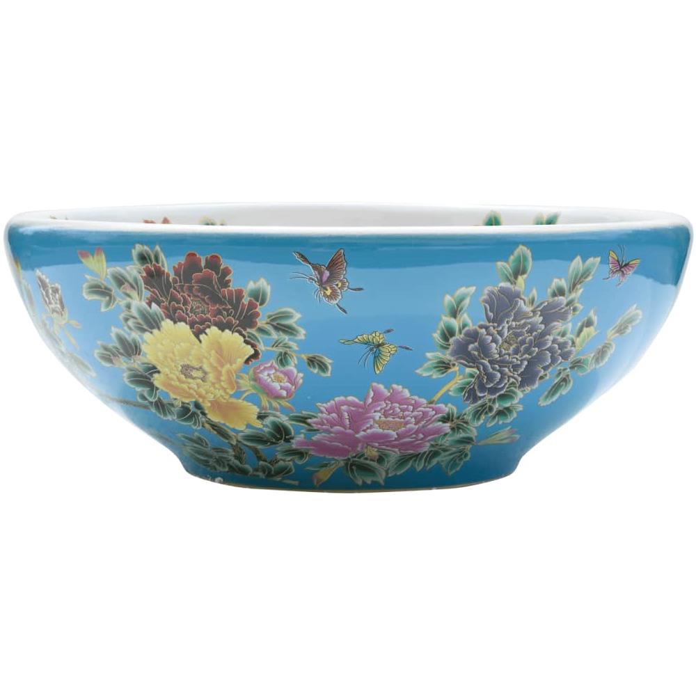 Lavabo Da Appoggio Multicolore Rotondo F41x14 Cm Ceramica - Foto 2