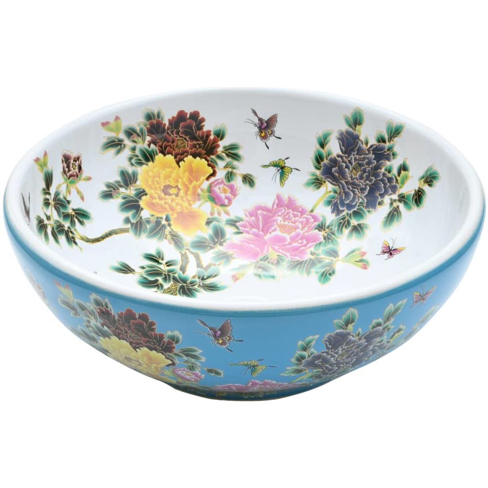 Lavabo Da Appoggio Multicolore Rotondo F41x14 Cm Ceramica - Foto 3