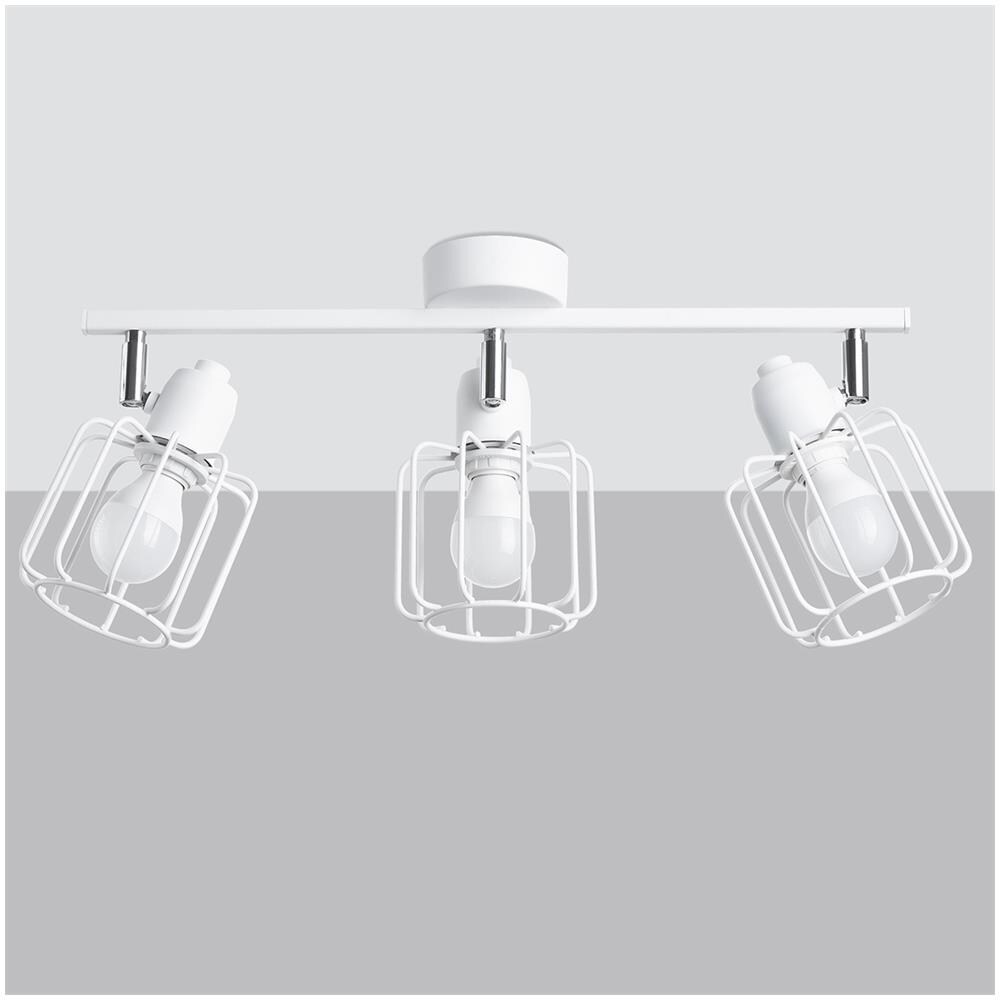 Sollux Lighting Lampada Da Soffitto Beluci 3 Bianco Sl.1113 - Moderno Lampade Da Soffitto Bianco 19x48x17 Cm - Foto 2