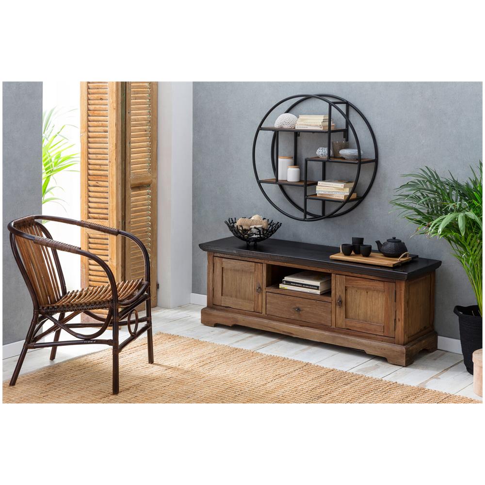 Poltrona in rattan naturale fatta a mano, soggiorno, design rustico, antico - Foto 1