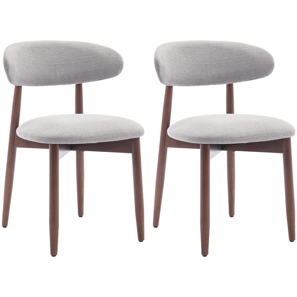 Sedie Da Pranzo, Set Da 2 Pezzi, Sedie Robuste Ed Eleganti In Stile Nordico Minimalista, Ideali Per Sala Da Pranzo E Cucina, Colore Grigio - Foto 1