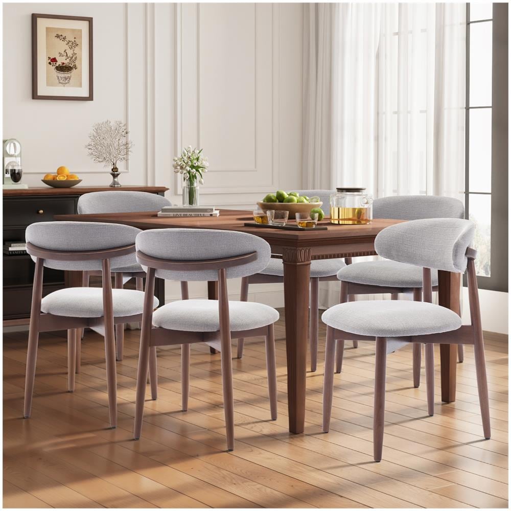 Sedie Da Pranzo, Set Da 2 Pezzi, Sedie Robuste Ed Eleganti In Stile Nordico Minimalista, Ideali Per Sala Da Pranzo E Cucina, Colore Grigio - Foto 8