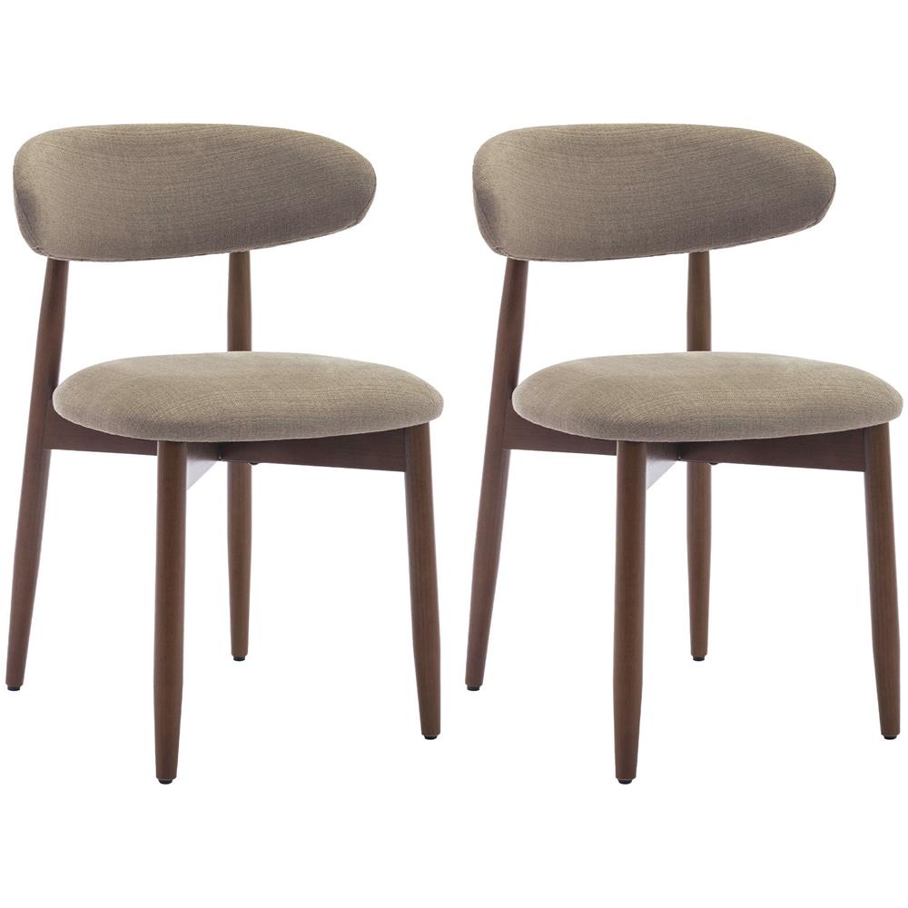 Set 2 Sedie Da Pranzo, Robuste Ed Eleganti, Stile Scandinavo Minimalista, Ideali Per Sala Da Pranzo E Cucina, Cammello - Foto 1