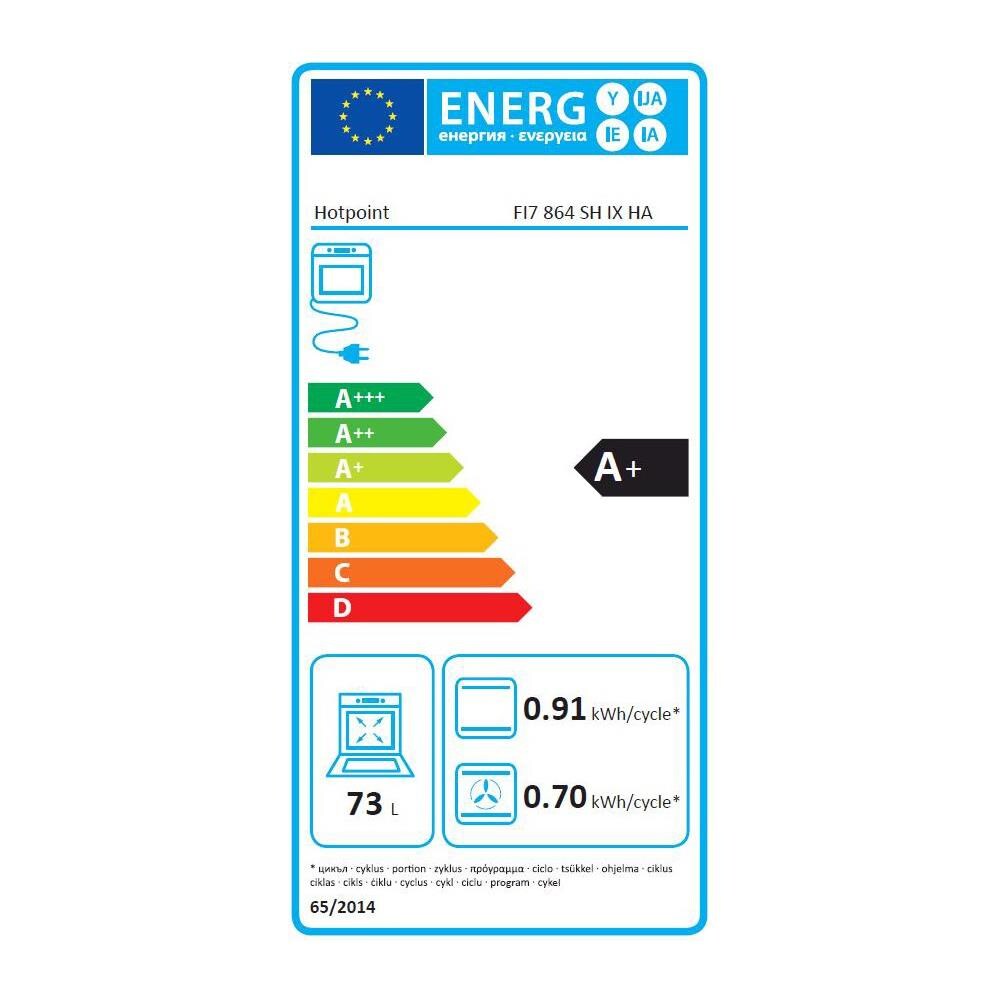 Forno Elettrico da Incasso FI7 864 SH IX HA Capacità 73 L Multifunzione Ventilato Colore Argento /Nero - Foto 2