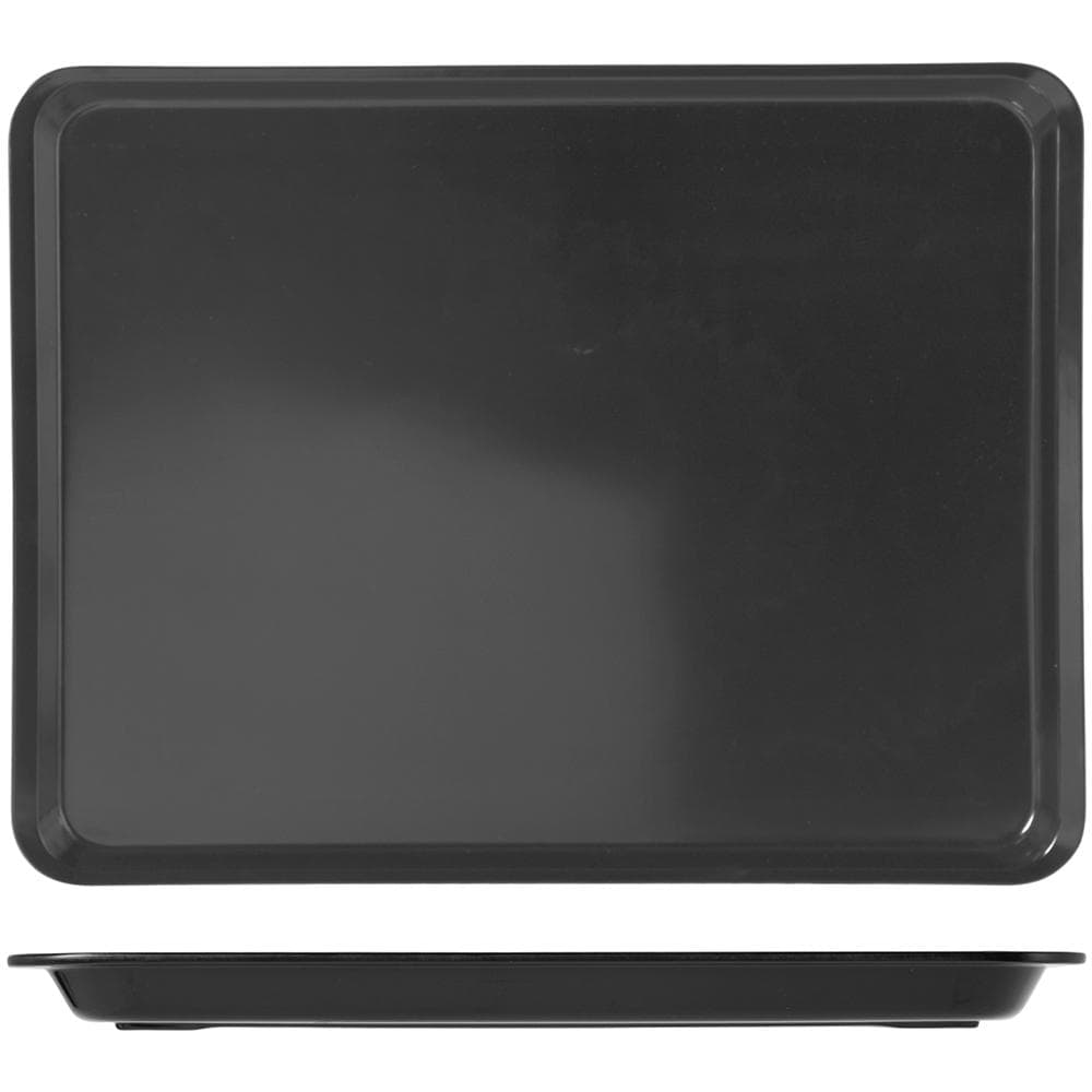 Vassoio Con Bordo Melamina 40x30x2nero Tavola - Foto 1