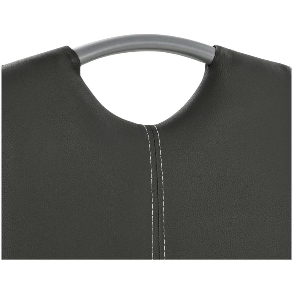 Sedie Da Pranzo 6 Pz In Similpelle 43x55x100 Cm Grigio - Foto 7