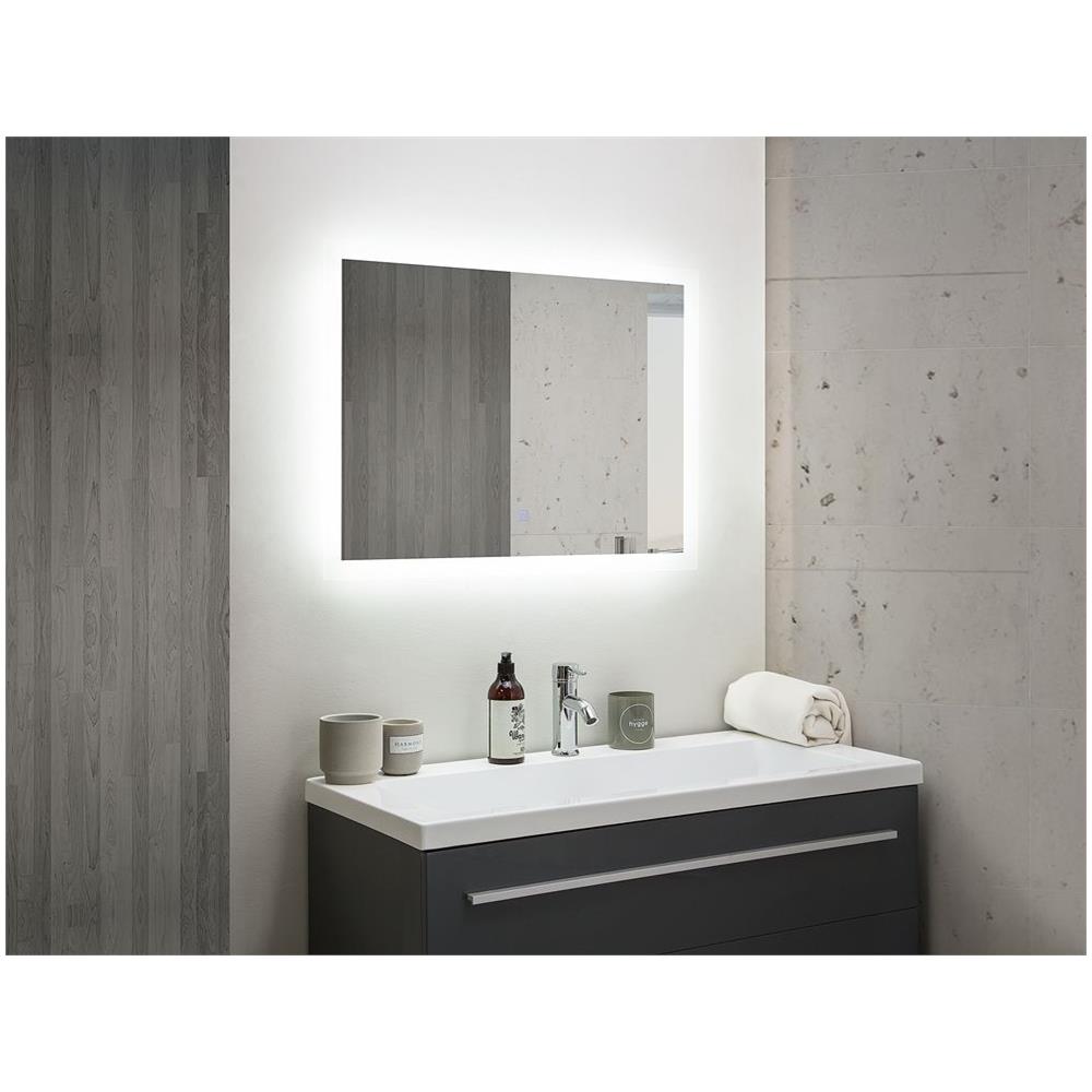 Specchio A Parete A Led 60 X 80 Cm Argento Adour - Foto 2