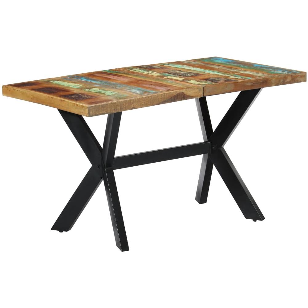 Tavolo Da Pranzo 140x70x75 Cm In Legno Massello Di Recupero - Foto 1
