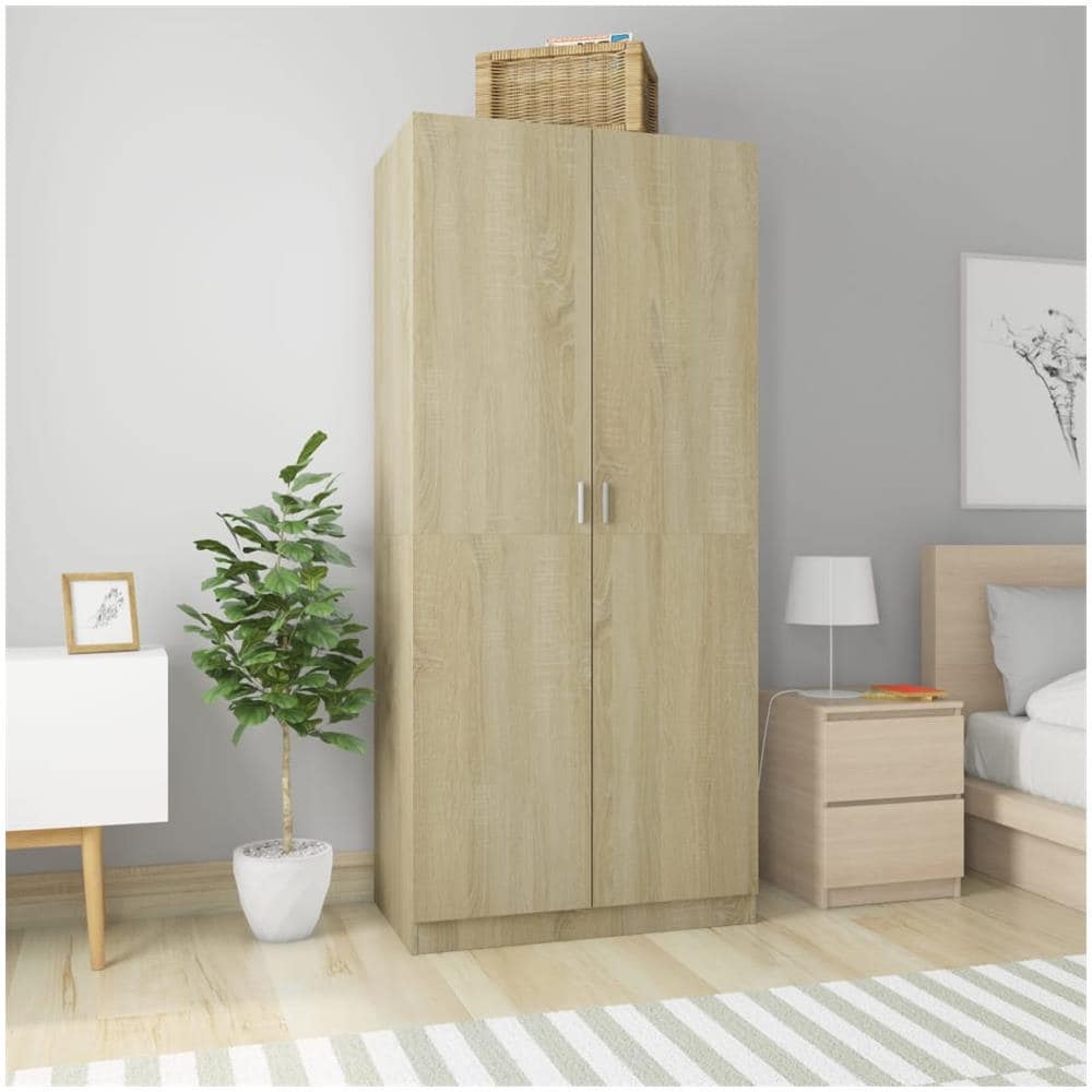 Armadio Rovere Sonoma 90x52x200 cm in Legno Multistrato - Foto 1