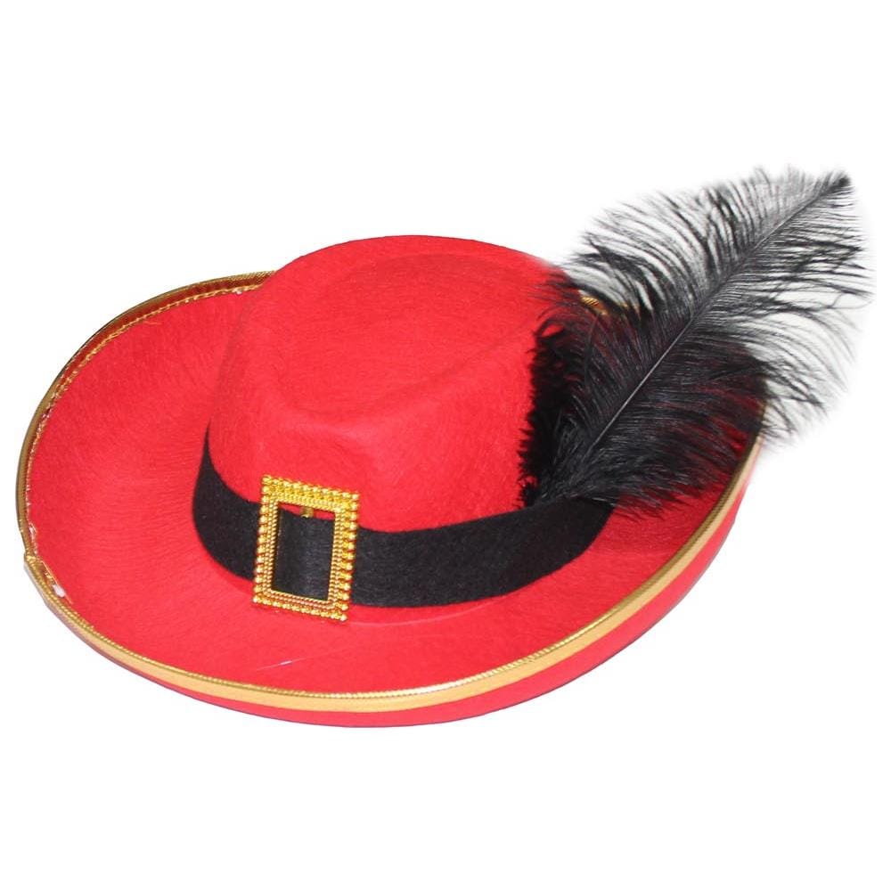 Cappello Moschettiere Rosso - Foto 1