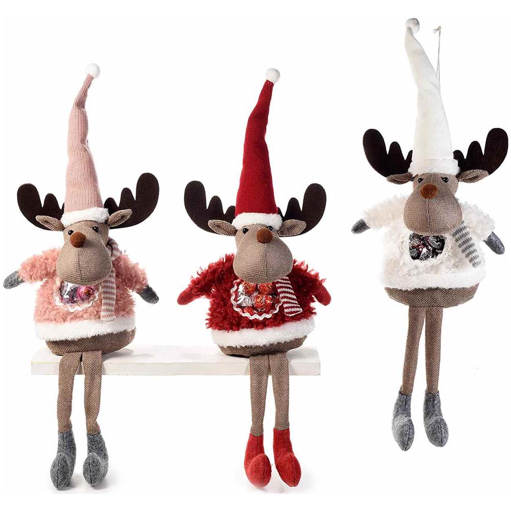 Set 3 Renne Natalizie Porta Dolci Decorazioni Natalizie Per La Casa Idea Regalo - Foto 1