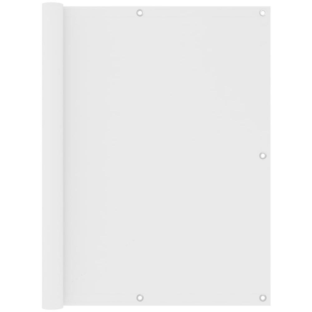 Paravento Balcone Bianco 120x500 cm in Tessuto Oxford - Foto 1