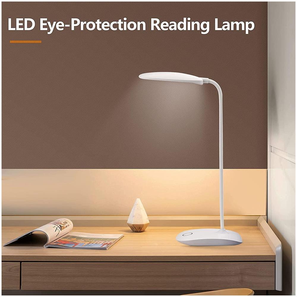 Lampada Da Scrivania A Led Dimmerabile Abs / Pc Bianco - Foto 2