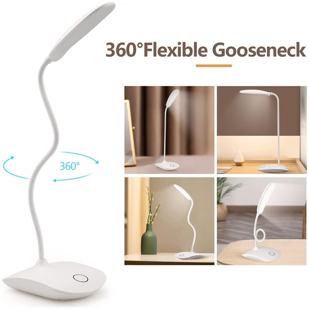 Lampada Da Scrivania A Led Dimmerabile Abs / Pc Bianco - Foto 8