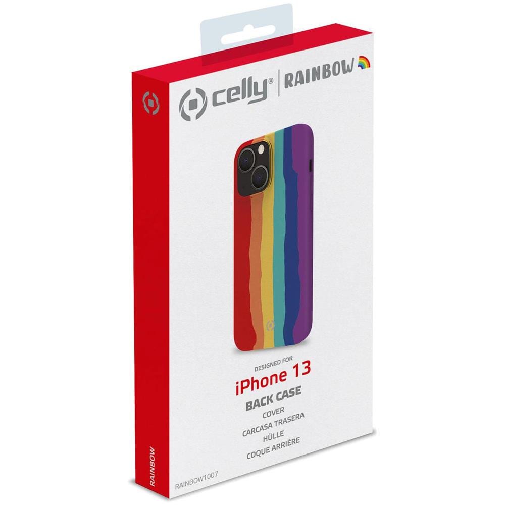 Custodia In Silicone Solido Arcobaleno Per Iphone 13 - Foto 2