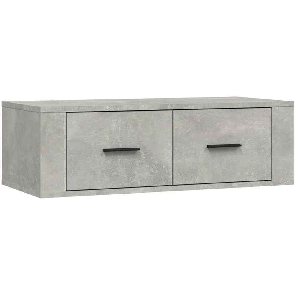 Mobile Tv Pensile Grigio Cemento 80x36x25 Cm Legno Multistrato - Foto 2