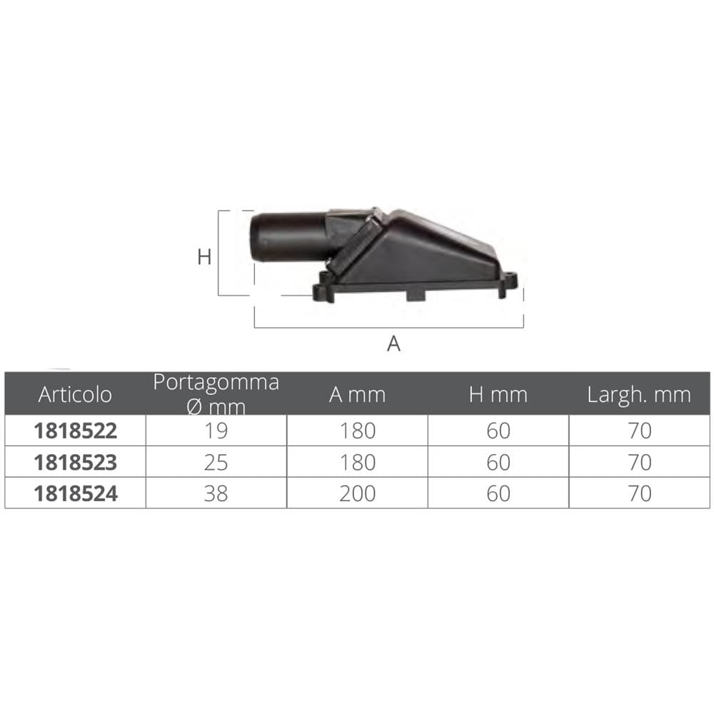 Succhiarola In Plastica Con Valvola Di Non Ritorno, Che Impedisce Il Riflusso Dellacqua Nella Sentina Quando Si Ferma La Pompa. Portagomma Orientabile Orizzontalmente O Verticalmente. Base Rimuovibile Per La Pulizia. - Foto 2