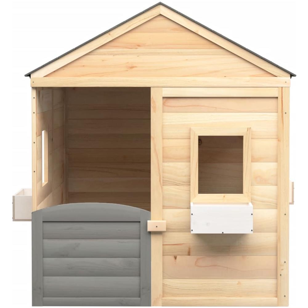 Casetta Con Porta Chiudibile E Vasi Fiori Legno Massello Abete - Foto 2