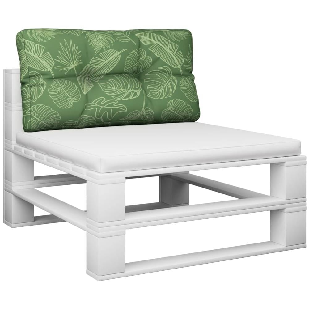 Cuscino Per Pallet Con Motivo A Foglie 80x40x12 Cm In Tessuto - Foto 3