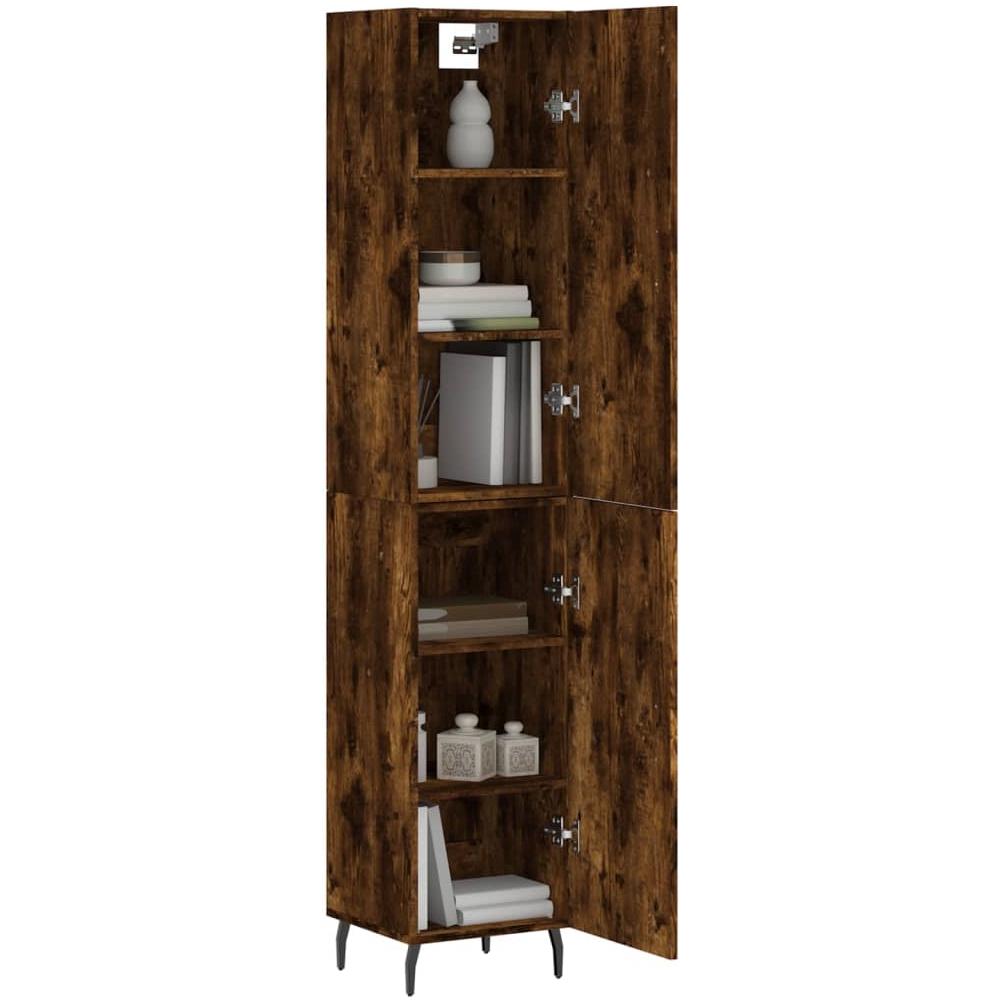 Credenza Rovere Fumo 34,5x34x180 Cm In Legno Multistrato - Foto 3