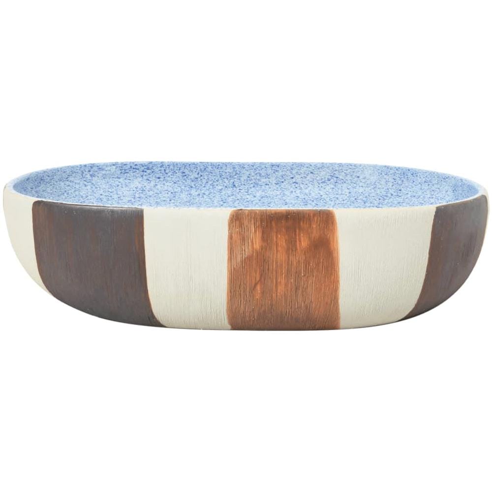 Lavabo Da Appoggio Multicolore Ovale 59x40x14 Cm Ceramica - Foto 3