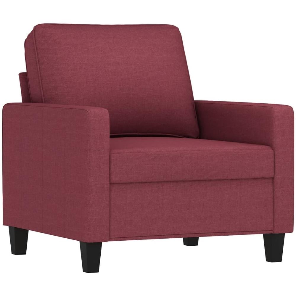 Poltrona Rosso Vino 60 Cm In Tessuto - Foto 2