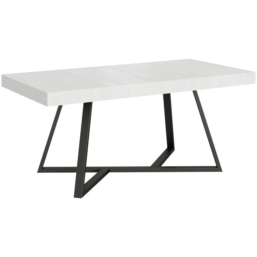 Tavolo allungabile 90x180/284 cm Booster bianco frassino gambe antracite - Foto 1