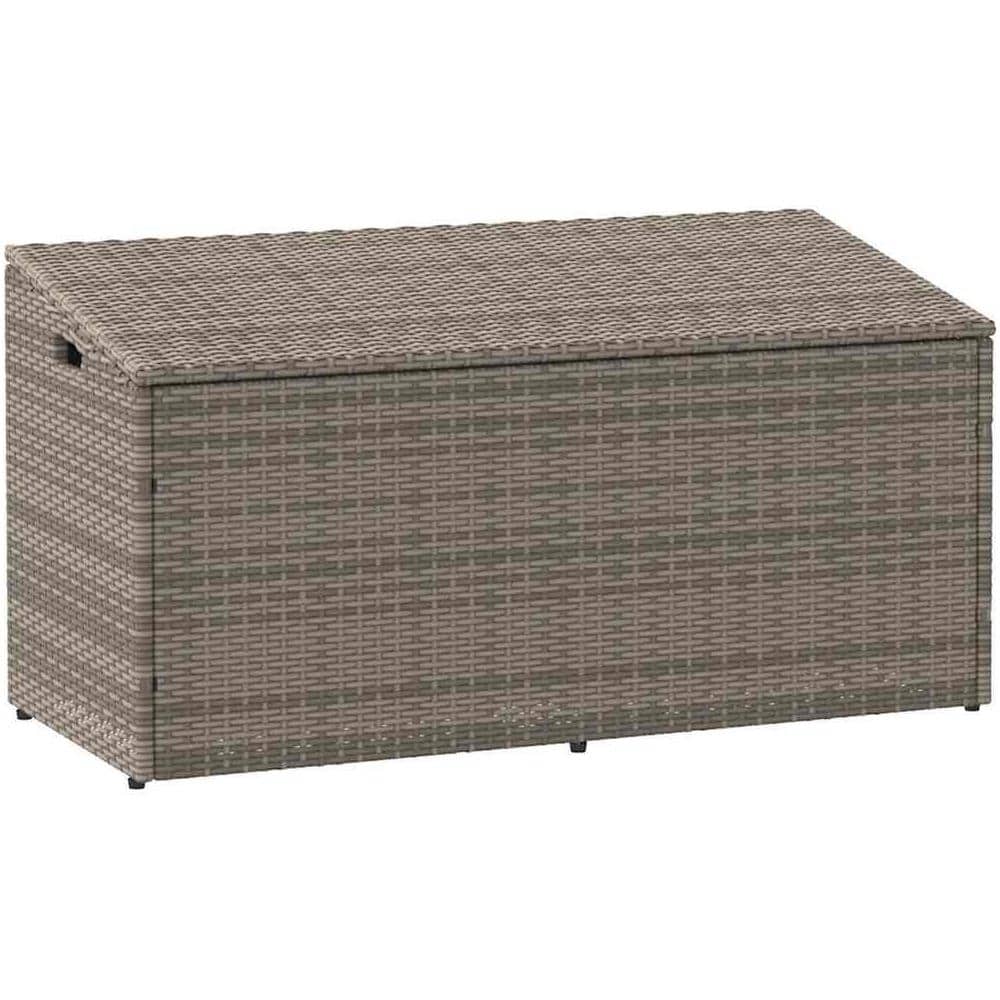 Baule da Giardino Grigio 110x50x58 cm in Polyrattan - Foto 1
