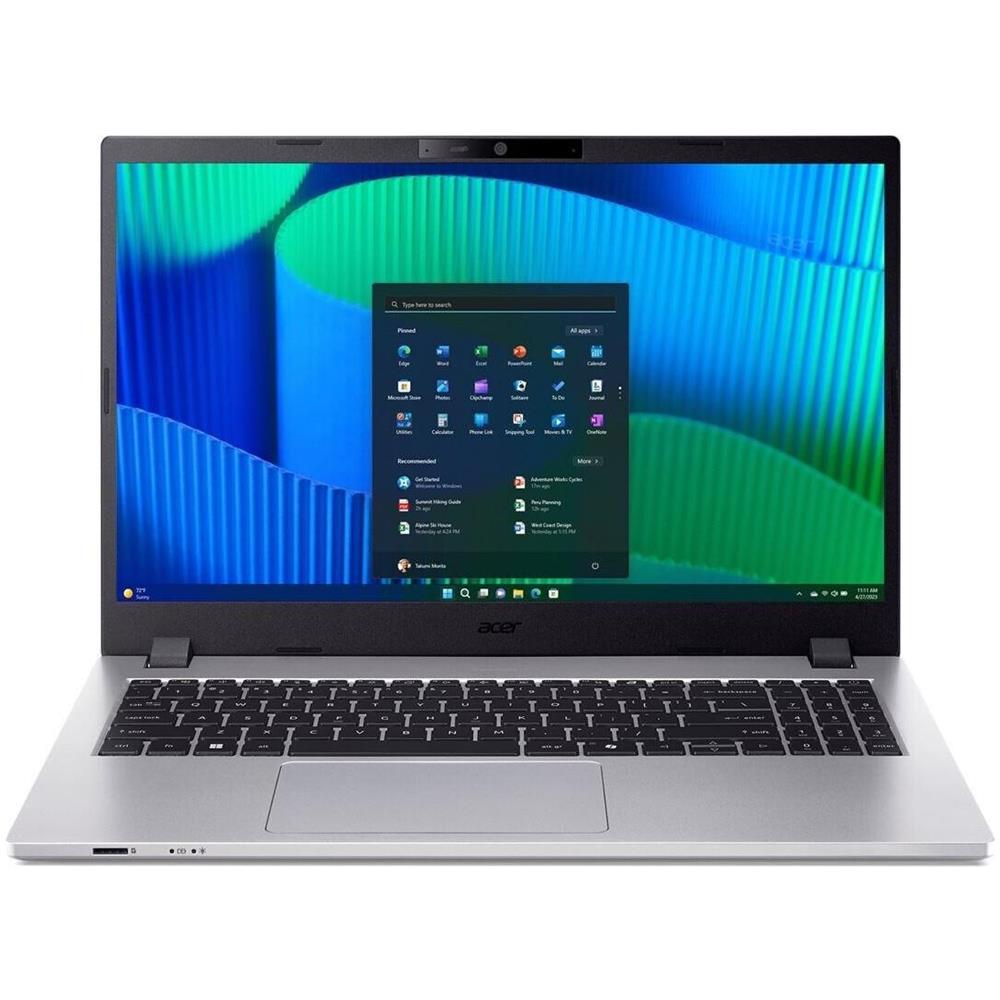 NotebookTravelMate P2 TMP215-55-G2-TCO-73CG Intel Core Ultra 7 255U Monitor 15.6" Full HD RAM 16GB SSD 512GB Wi-Fi 6E Windows 11 Pro Argento - Foto 1