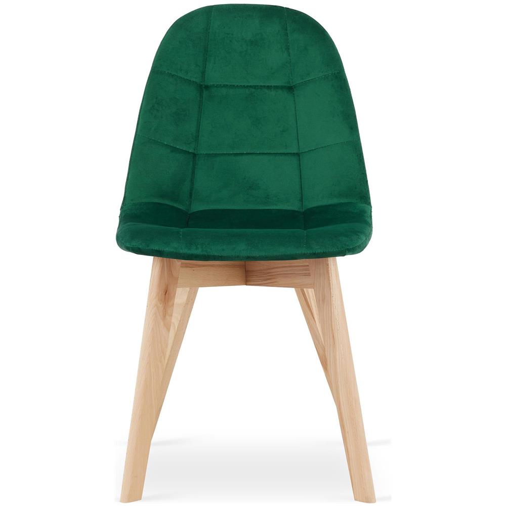 Sedia NUUC in velluto verde scuro, design ergonomico - Foto 2
