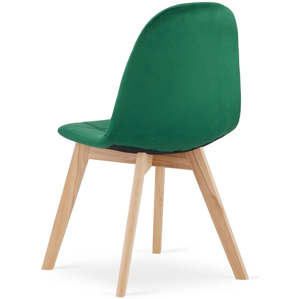Sedia NUUC in velluto verde scuro, design ergonomico - Foto 6