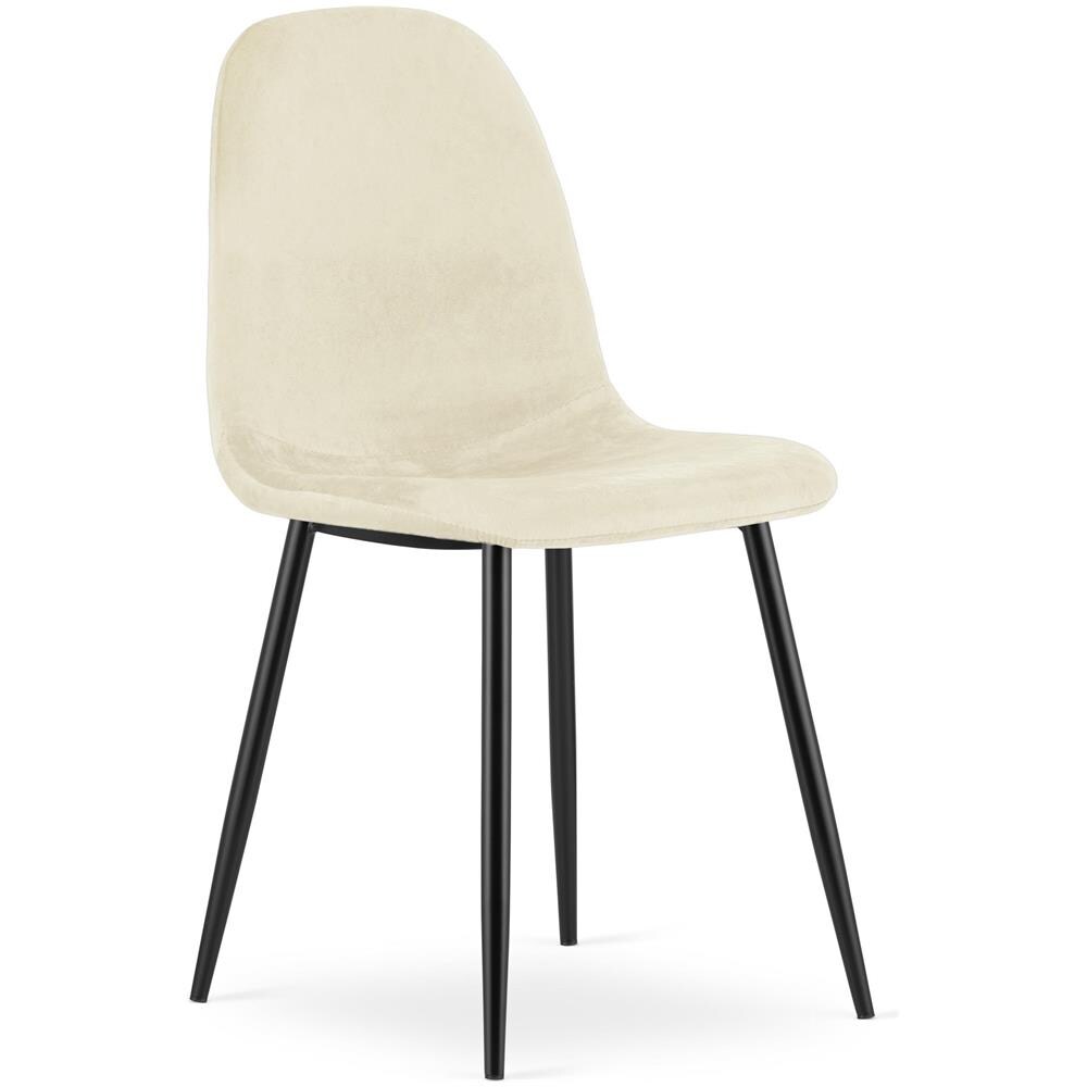 Sedia COMO - Ergonomica in velluto beige per soggiorno x 3 - Foto 2