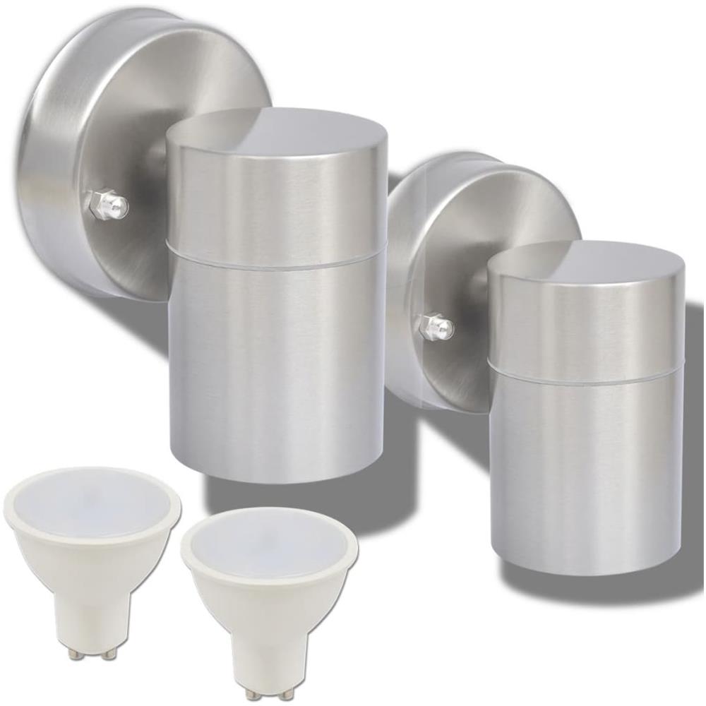 Lampada Led Da Parete Esterno 2pz. Acciaio Inox Proiezione Verso Il Basso - Foto 3
