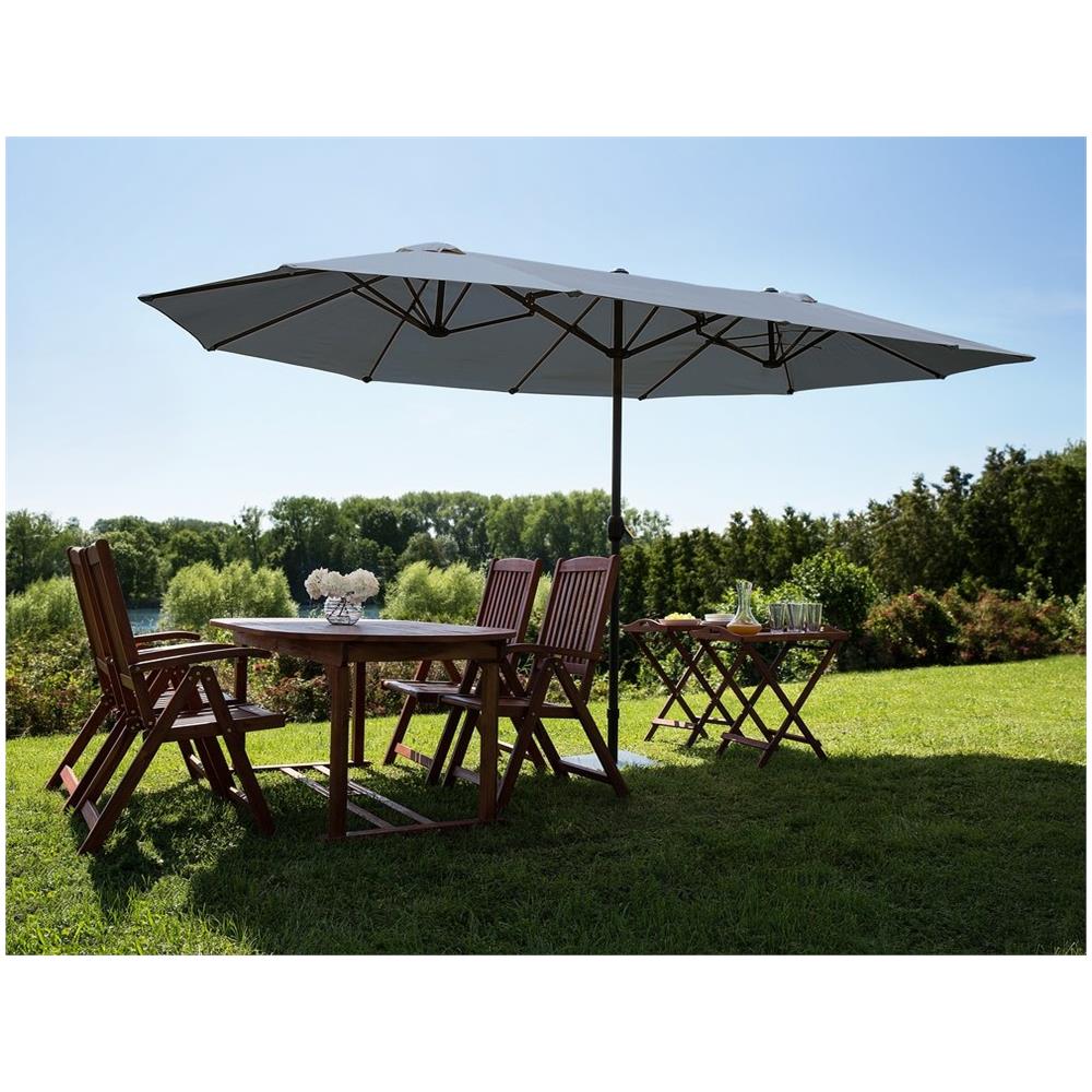Ombrellone Doppio Da Giardino 460 Cm In Color Antracite Sibilla - Foto 2